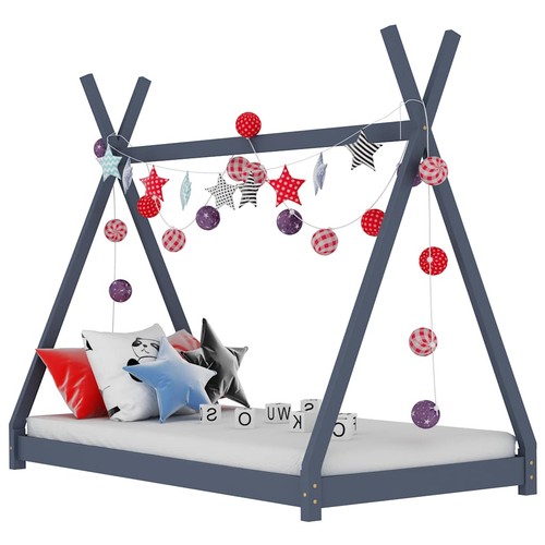 Solid pine wood kids - bed, frame