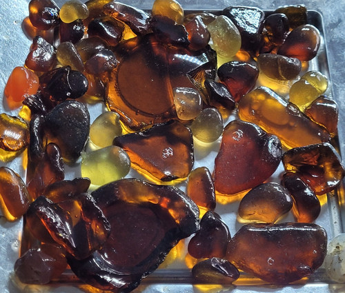 Pieces amber brown - pieces,