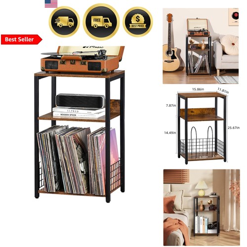 Record player stand with - record,
