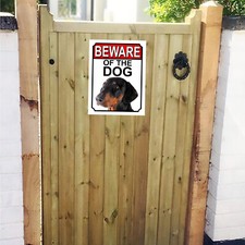 BEWARE OF THE DOG doberman