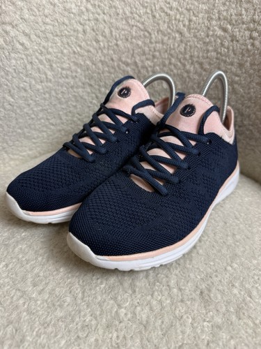 Pavers navy pink knit - pink, trainers