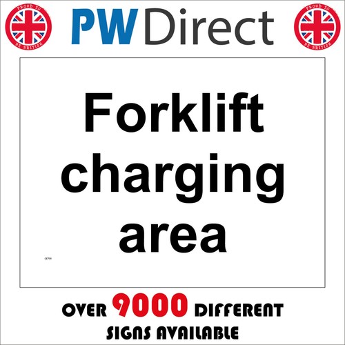 Sign forklift charging - sign, area