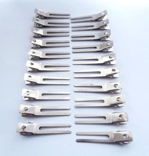 Vintage 1930's-1940's 20 Silver Metal Pin-Curl Hair Spring Curl Clips Pins  VGC