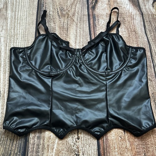 Romwe black faux leather - romwe,