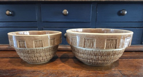 Vintage stoneware usa brown - stoneware,