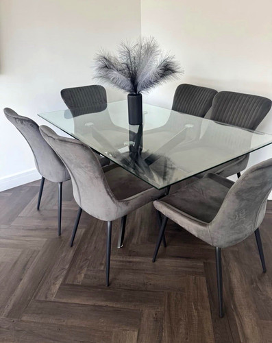 Rectangular clear glass - clear, dining