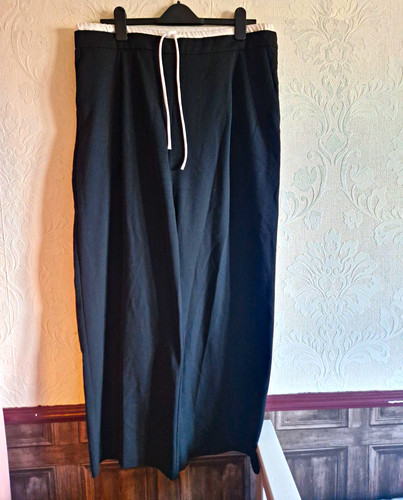 Zara women black satin wide - zara,