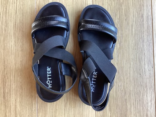 Hotter black leather - leather, and