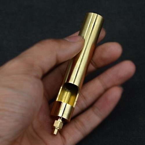 Large brass steam whistle - brass,