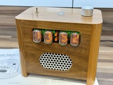 Nixie Ramos Alarm Clock by Paul Sammut Teak Wood Original Kickstarter Rare LED