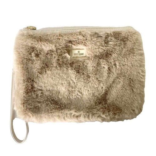 Mary quant beige fur logo - beige,