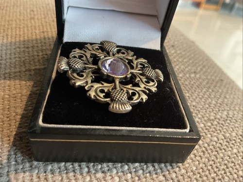 Scottish thistle brooch - scottish,