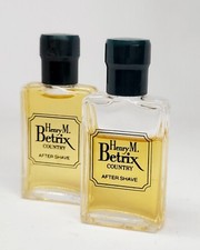 2 X Henry M Betrix MINIATURE  Aftershave MINIs Travel-sized Mens Fragrance USED