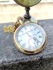 Brass Pocket watch W/ Chain