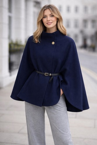 Gorgeous navy blie belted cape - gorgeous,
