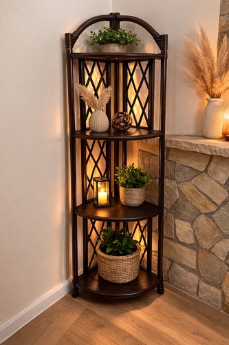 Bamboo corner unit - 4, tier