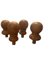 4 Wood Finials ~ Decorative