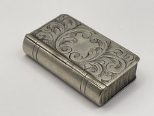Vesta case book shaped silver