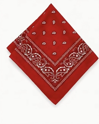 Red cowboy bandana - red,
