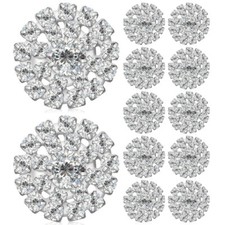 12 Pcs Diamante Buttons for