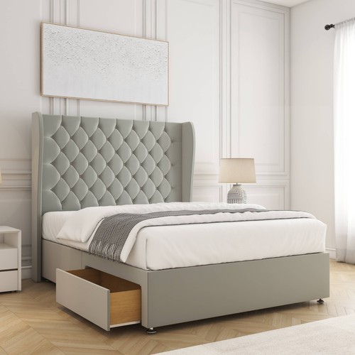 Reinforced divan base bed set - divan,