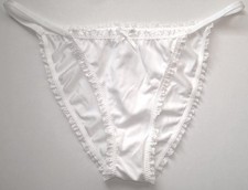 Sexy White Shimmery TANGA