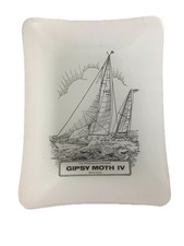 Gipsy Moth Glass Trinket IV sail boat yacht  Dish From 1960s