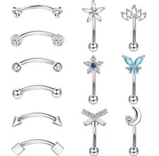 Curved Eyebrow Bar Barbell