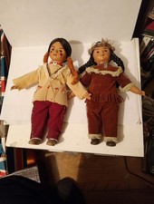 2 Sandy Red Indian Dolls