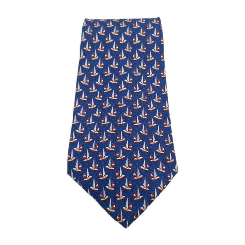Tie rack blue boat pattern - rack,