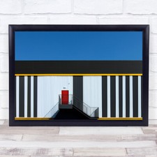 Yellow Red Door Stairs