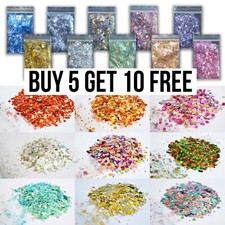 Christmas Glitter Mixes Chunky 5g Face Body Hair Nail Cosmetic Grade Crafts Card