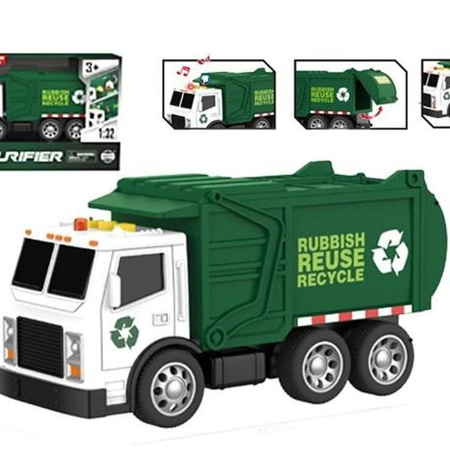 Garbage truck with light - with, and