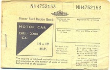 MOTOR FUEL RATION BOOK 1973 -