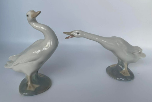 Lladro porcelain geese - lladro,