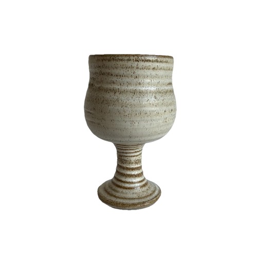 Vintage stoneware goblet - stoneware,