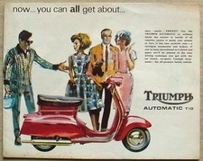 TRIUMPH T10 AUTOMATIC SCOOTER Sales Brochure 1965 #1/65/100
