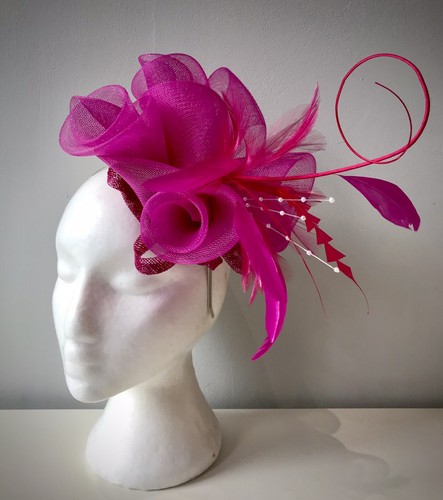 Fascinator pink fuchsia - pink,