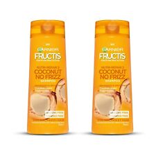 Garnier Fructis Coconut No-Frizz Shampoo for Frizzy Hair, 315ml - 2 PACK