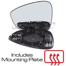 Wing Mirror Glass Citroen C4 2011-2018 Chrome Heated Convex Passenger Side Left