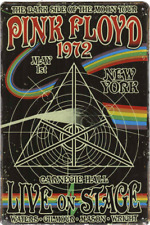  LIVE 1972 CLASSIC ROCK MUSIC TIN SIGNS (20x30cm)