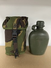 Genuine Dutch Army Canteen Set Water Bottle + Cover DPM Woodland Camo Hydration