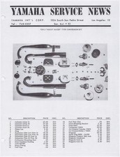 1963 Yamaha TD1A YDS2 Ascot Racer factory service notes, 12 pages of PHOTOCOPIES