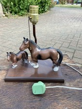 Vintage Horse Table Lamp Gilbert Plastic Rare Collectible Unique 
