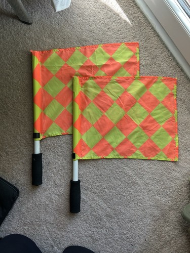Two linesman flags - two, football