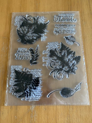 Clear stamps leaves - clear, –