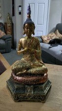 Beautiful Old Tibet Tibetan Buddhism Buddha statue Home decor 26.5 cm