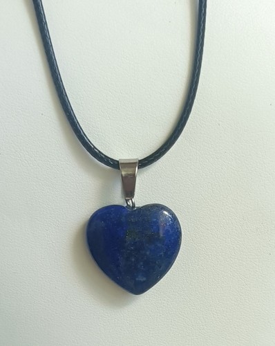 Lapis lazuli heart necklace - lazuli,