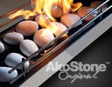 Akowood Premium Ceramic Glazed Bio Ethanol Fireplace Decor Stones Salon Spa Bath