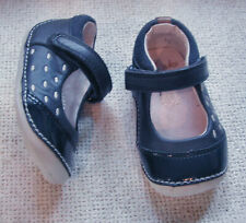 Clarks Cruiser Girls Navy blue leather shoes white spots on side UK 2 F EU17.5 M